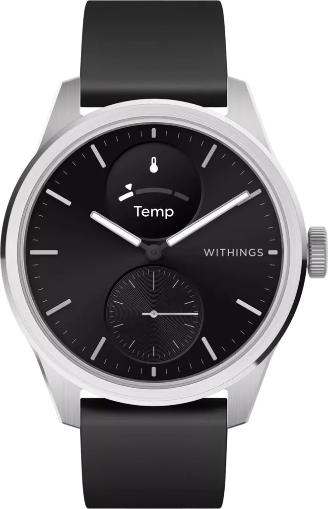 Withings ScanWatch 2 42 mm Noir - Montre Connectée Hybride de Santé