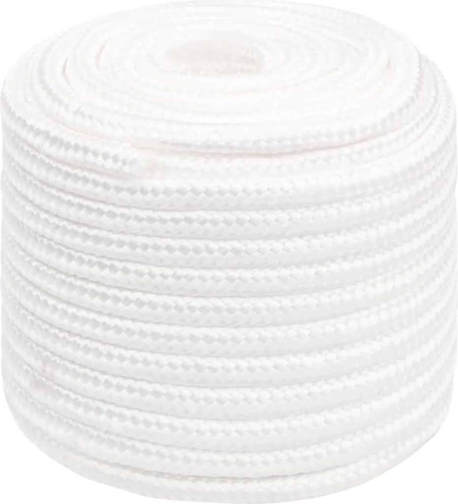 vidaXL Bootsseil Weiß 16 mm 50 m Polypropylen