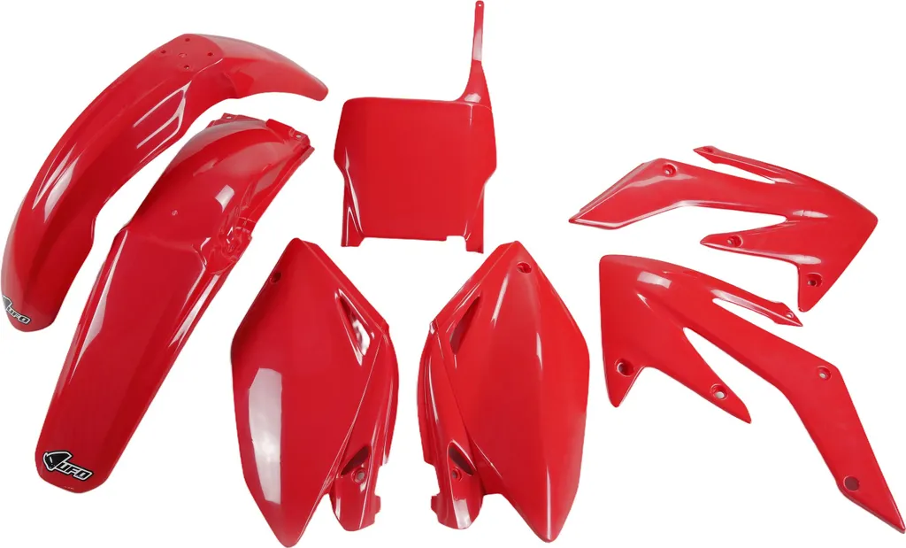 Kit Plastique UFO PLAST 7 pièces pour Honda CRF 250 R 2004-2005 Rouge