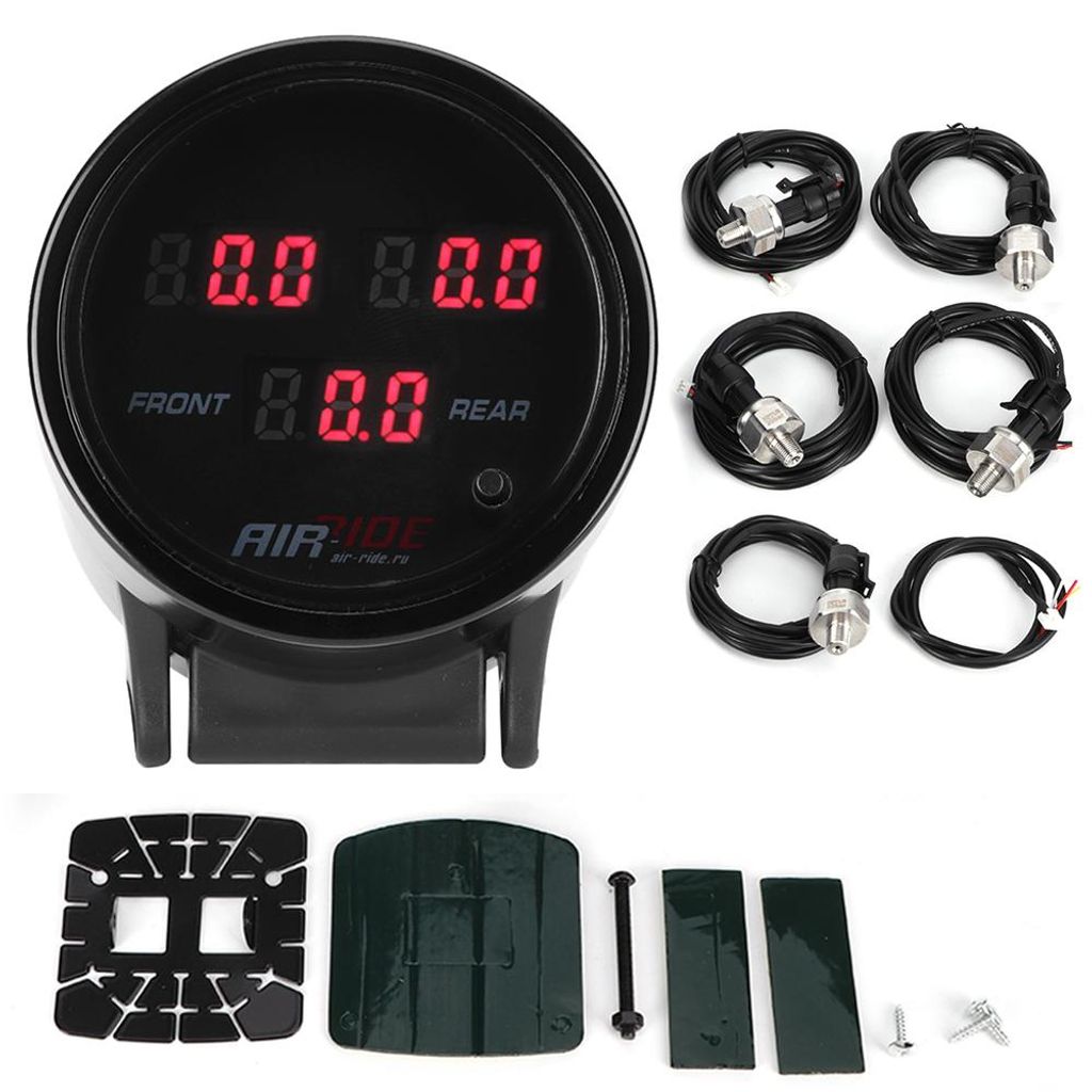 2,5-Zoll-3-in-1-Auto-Luftdruckmesser für pneumatische Stoßdämpfer und Luftspeichertanks
