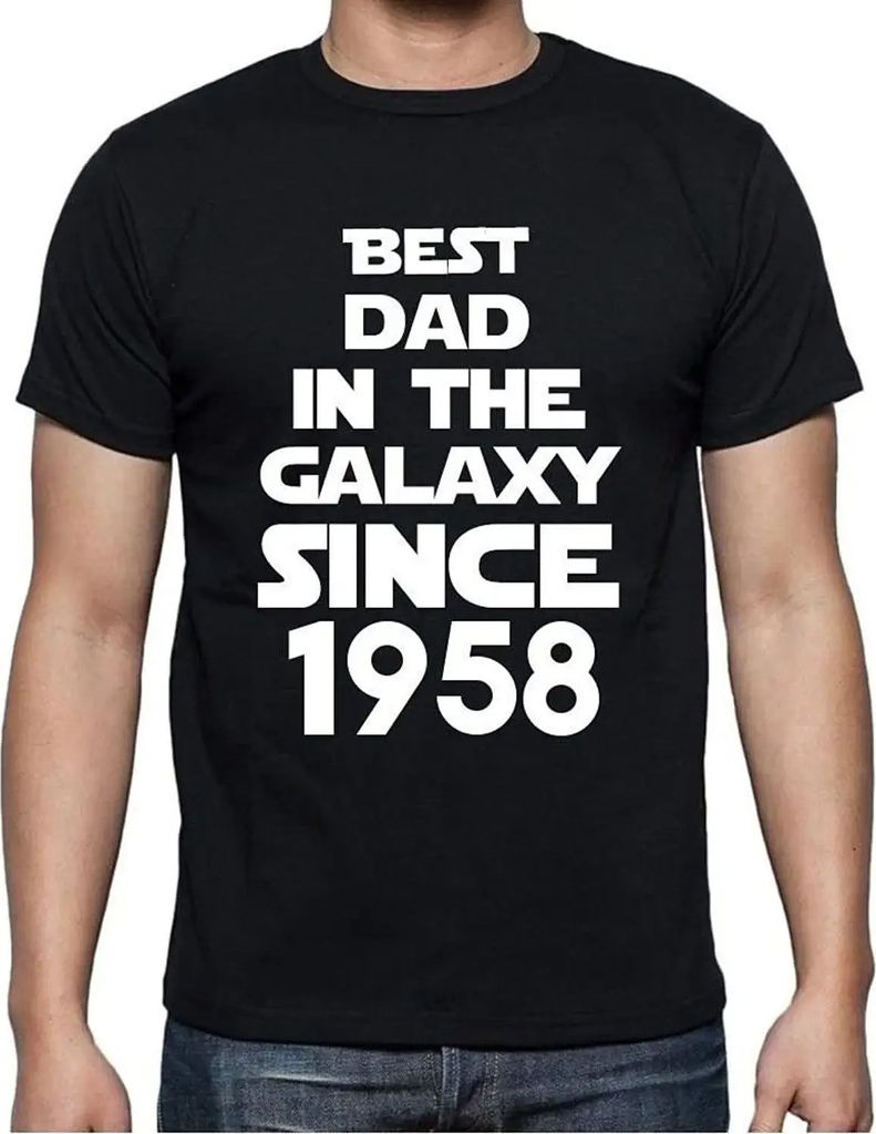 Herren Grafik T-Shirt Bester Vater der Galaxis seit 1958 – Best Dad in the Galaxy Since 1958 – Geschenk 66. Geburtstag Jahrestag 66 Jahre Jubil...