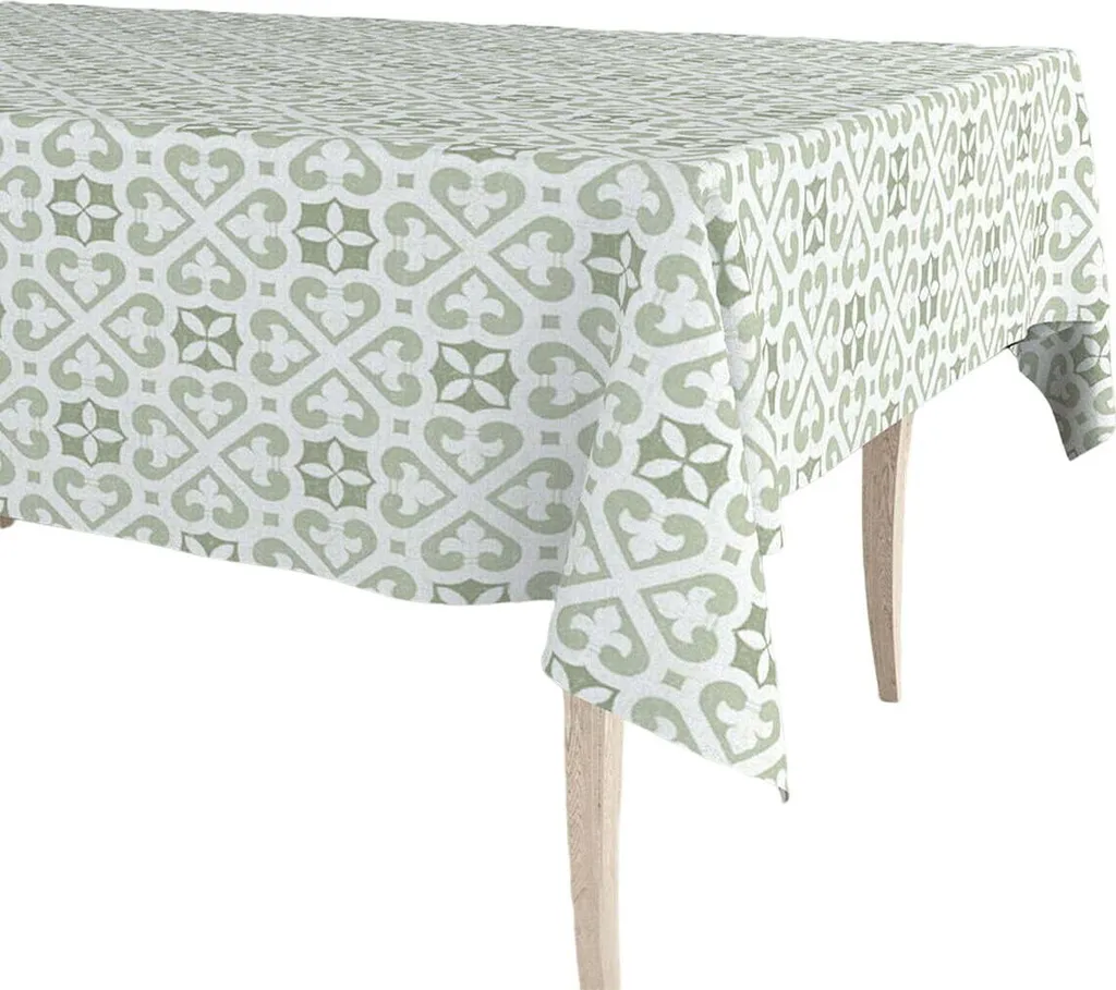 Nappe Exma 140 x 220 cm avec bordure élégante pour table rectangulaire