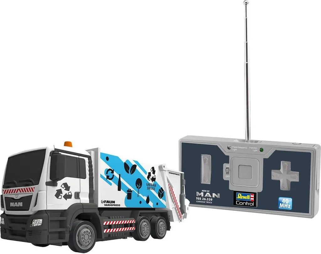 Camion poubelle télécommandé Revell 23486 : jouet miniature MAN TGS RC