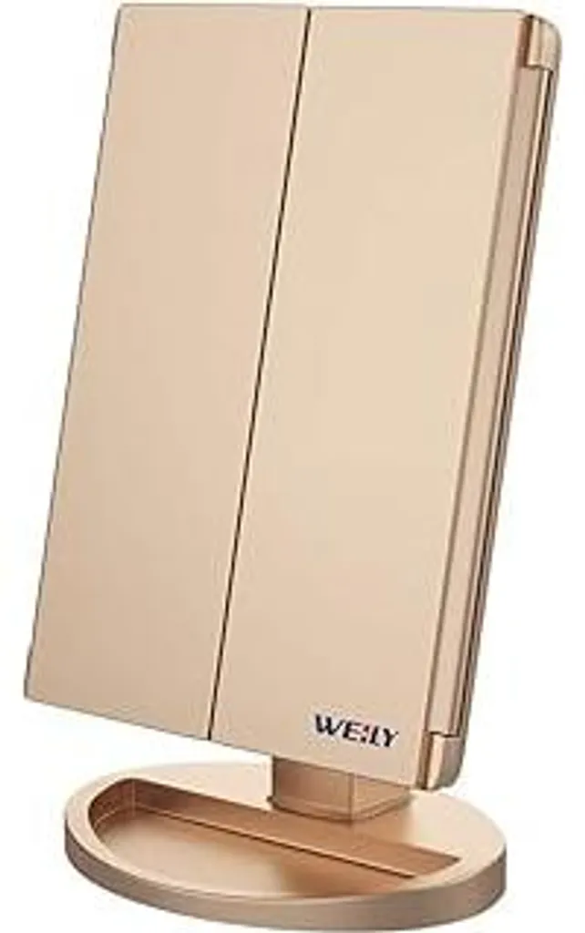 Specchio LED WEILY Professional Gold - Touch Dimmer & USB/Batteria