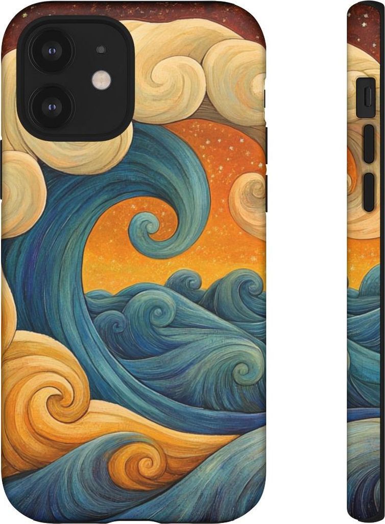Spiralförmige Wellen – Handyhülle Kompatibel mit iPhone 12