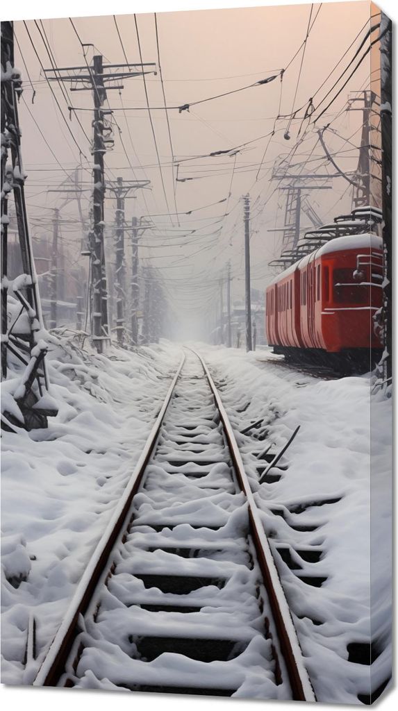 Bild 50x90cm Reise durch die Gleise