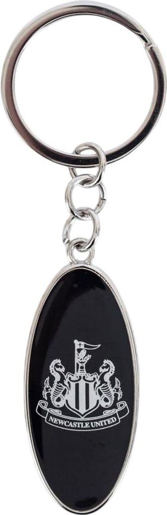 Newcastle United FC - "Ultimate" Schlüsselanhänger Oval TA13517 (Einheitsgröße) (Schwarz/Silber)