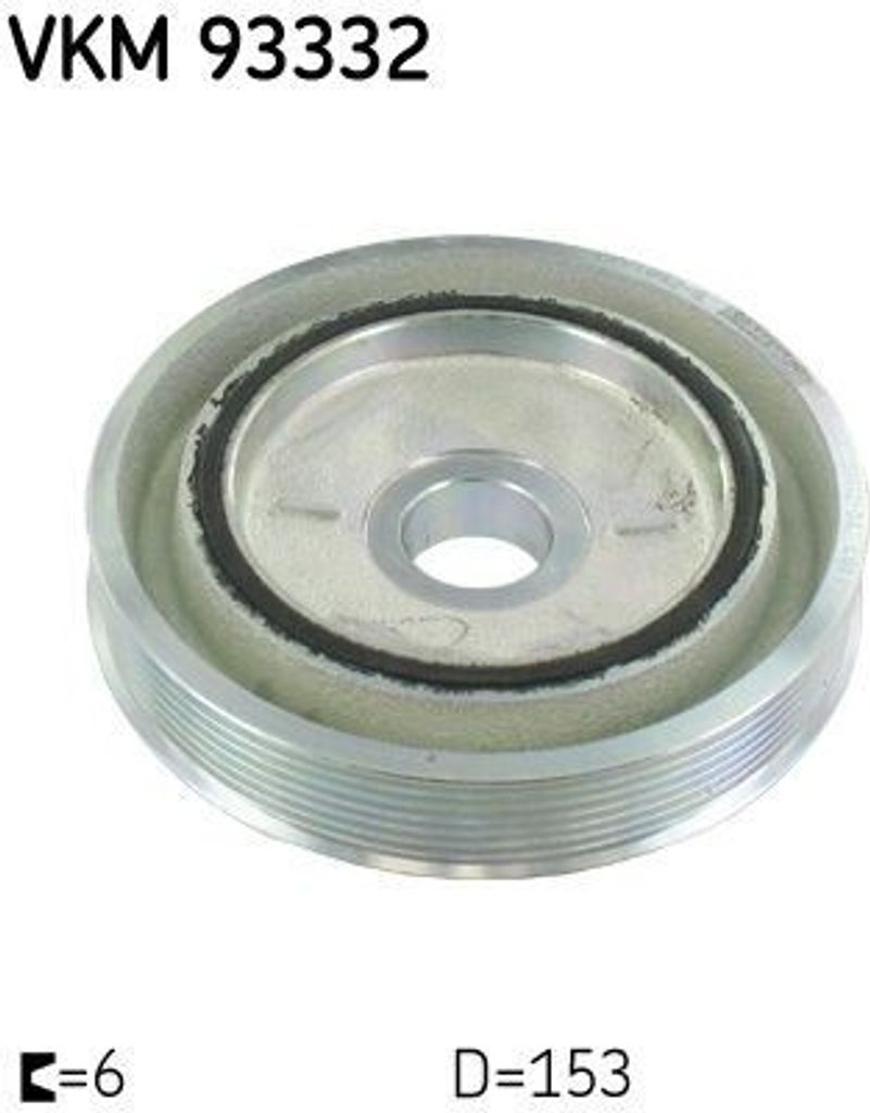 SKF VKM 93332 Riemenscheibe Kurbelwelle für FIAT Ulysse (179) 6-Rippen