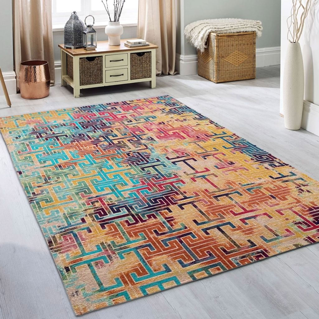 Teppich abstraktes Muster bunt Größe - 160 x 230 cm