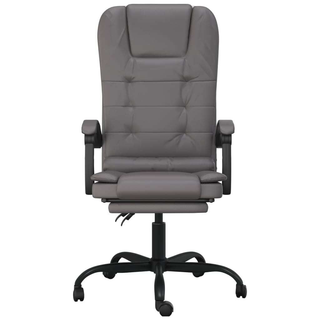 "2026 Aktion"Gaming Chair - CLORIS - Bürostuhl - Ergonomischer und langlebig - mit Massagefunktion Grau Kunstleder - 63 x 56 x (112,5-122) cm - DE...