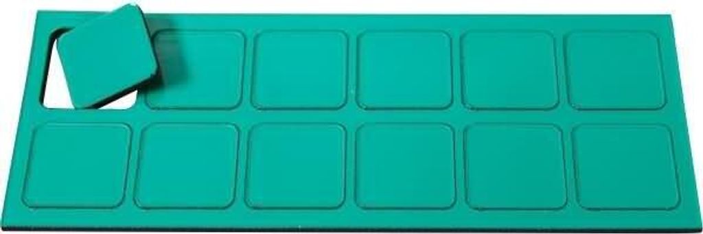 Magnetische Symbole Quadrat 19x19mm VE=12 Stück moos