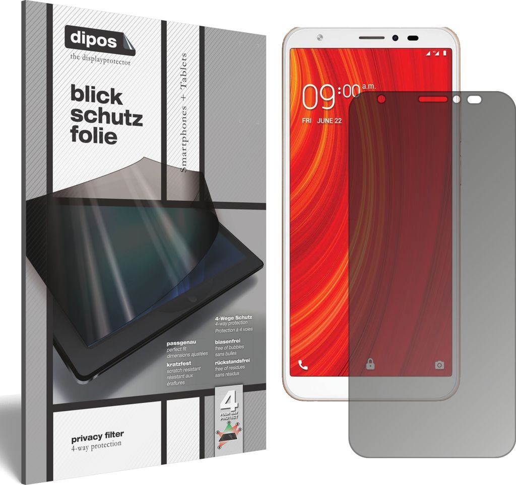 Schutzfolie für Lava Z61 mit Sichtschutz Blickschutz Folie