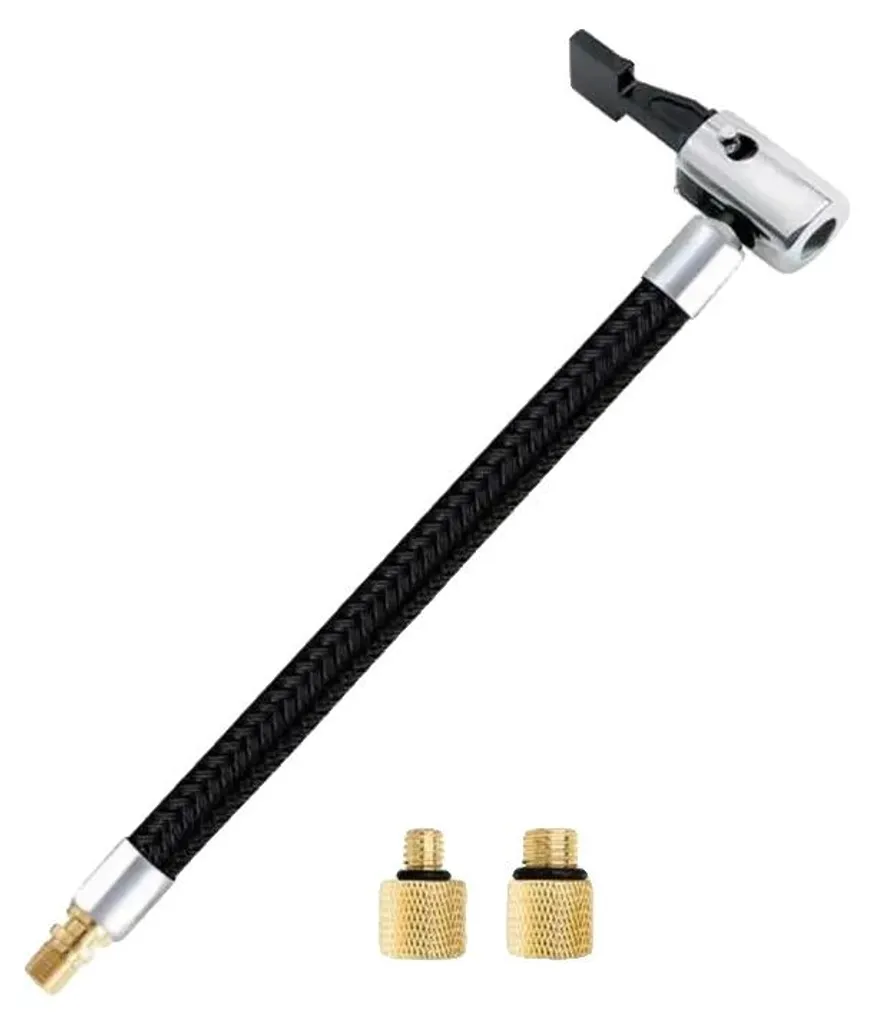 Tuyau de gonflage pour pneus flexible 30 cm avec embout universel robuste