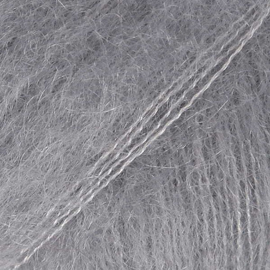DROPS Kid-Silk Mohairgarn 10 Grau 75% Super Kid Mohair 25% Produktbild 