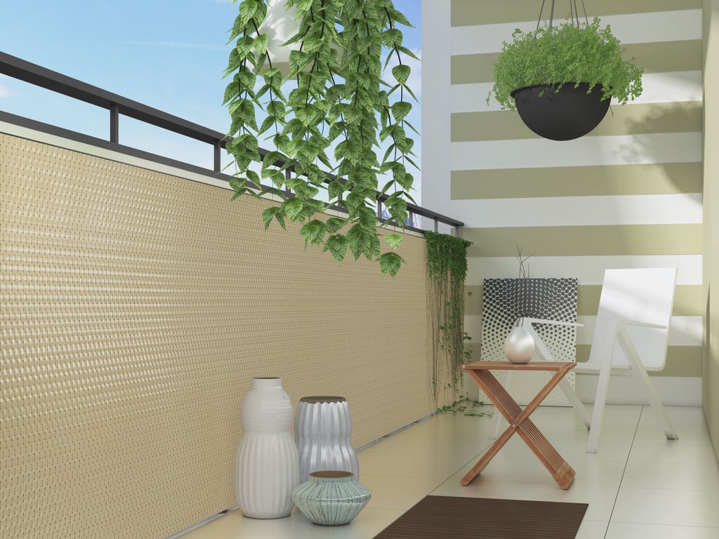 Sichtschutzzaun PVC Grün Sichtschutzmatte Windschutz für Balkon Zaun 3-5m 