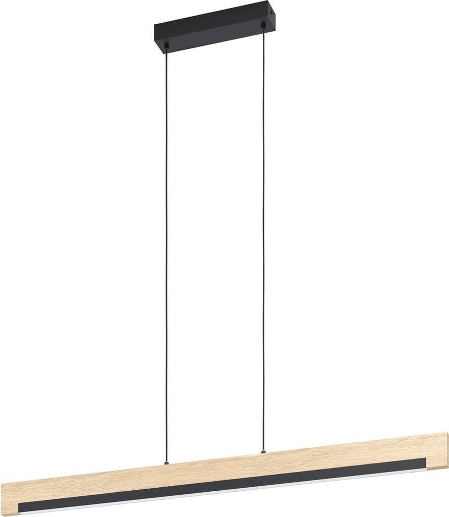 Eglo Luce a sospensione LED Camacho nero-marrone 110 x 6 cm Immagine del prodotto 