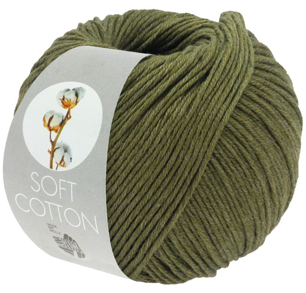Lana Grossa - Soft Baumwolle 0050 dunkeloliv Produktbild 