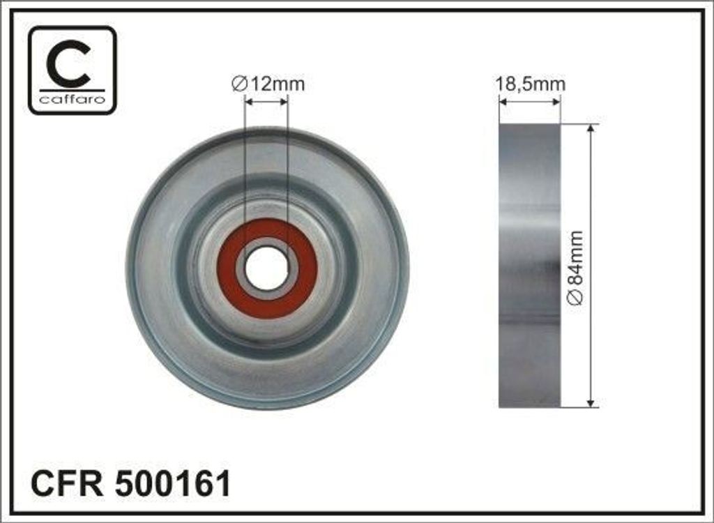 CAFFARO 500161 Spannrolle Keilrippenriemen 84mm für NISSAN Produktbild 