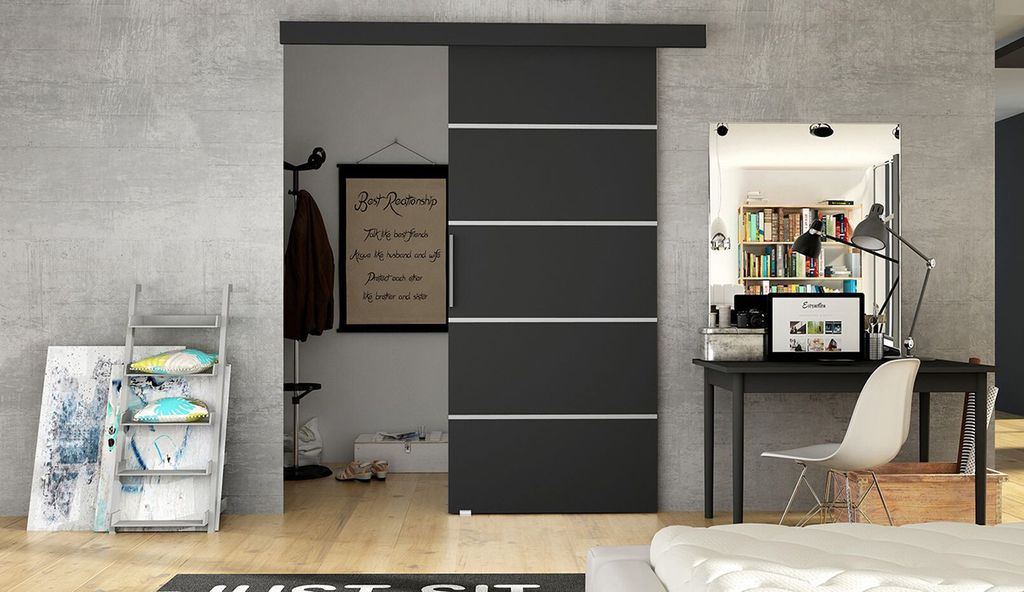 Schiebetür RUBEN 3 – schwarz