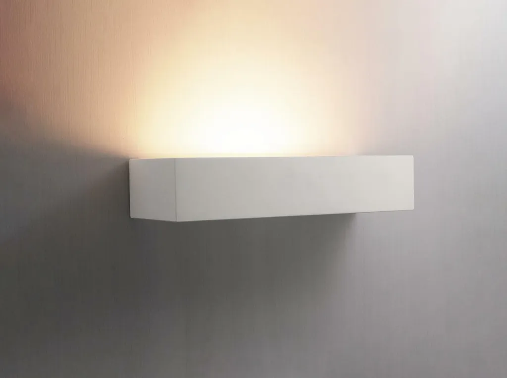 Luminaire mural design en plâtre blanc JESSY CENTURY 27,5 x 9,5 cm
