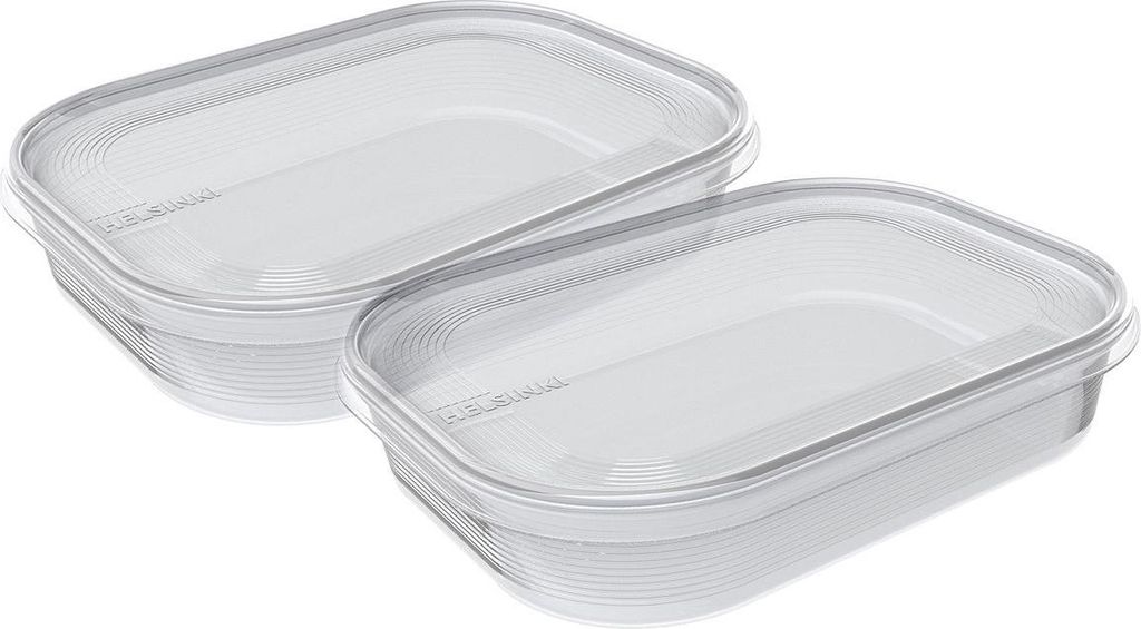 plast team Gefrierdosen-Set Helsinki 0,7 Liter 2er Set