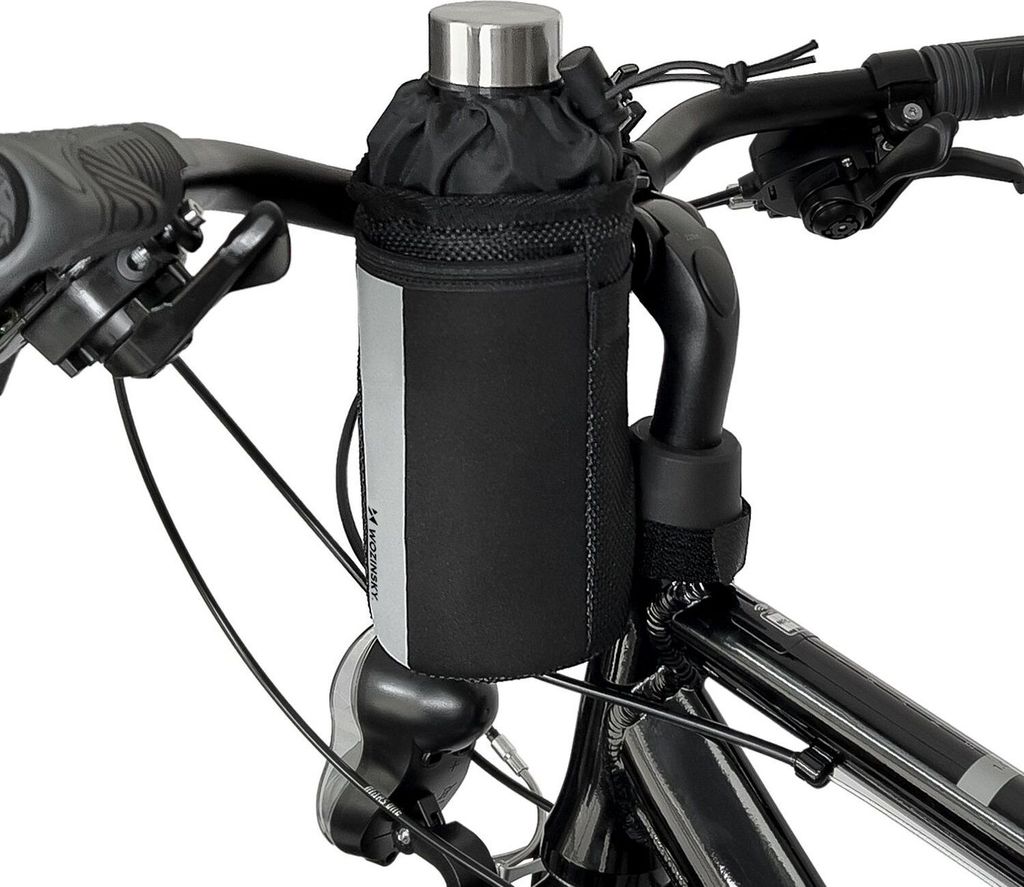 Wozinsky Thermo-Flaschentasche für Fahrrad oder Roller 1l schwarz (WBB29BK)
