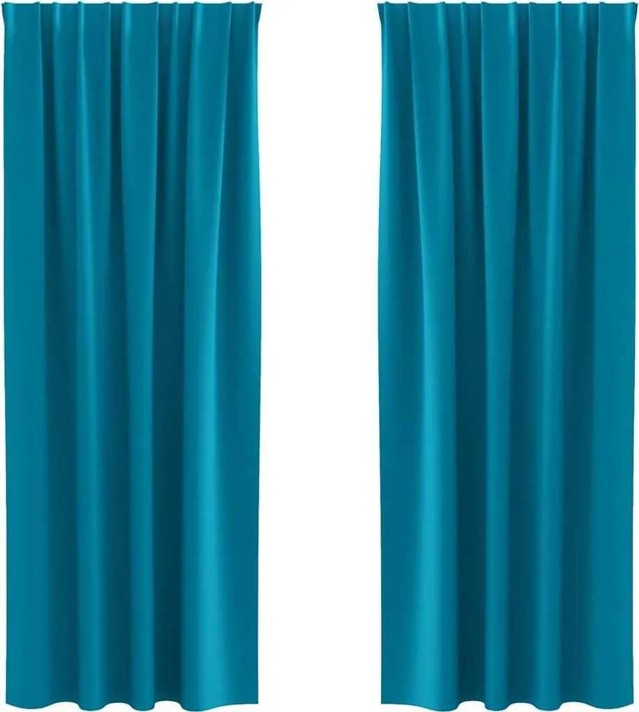 vidaXL Tende Oscuranti Turchese 245x140 cm | Set 2 Pezzi per Camera