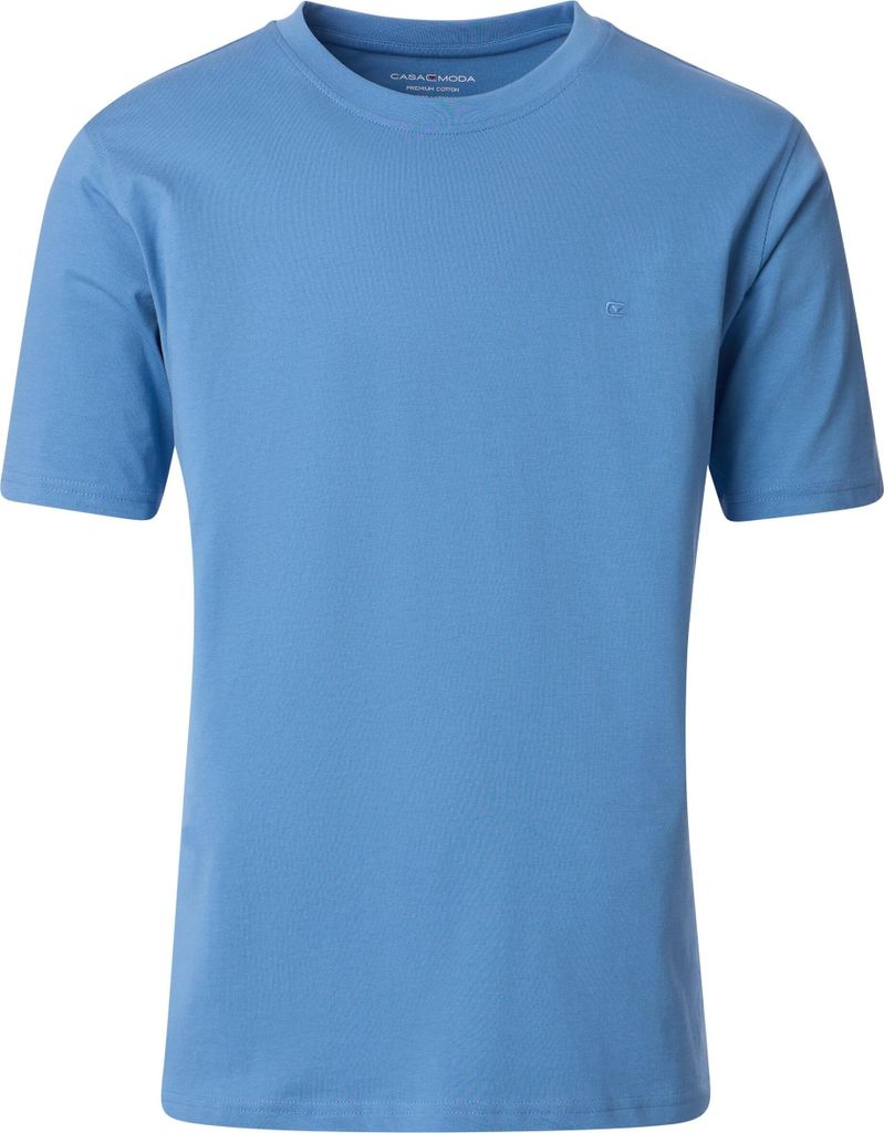 CASAMODA Herren T-Shirt Kurzarm Regular-Fit Aqua XL