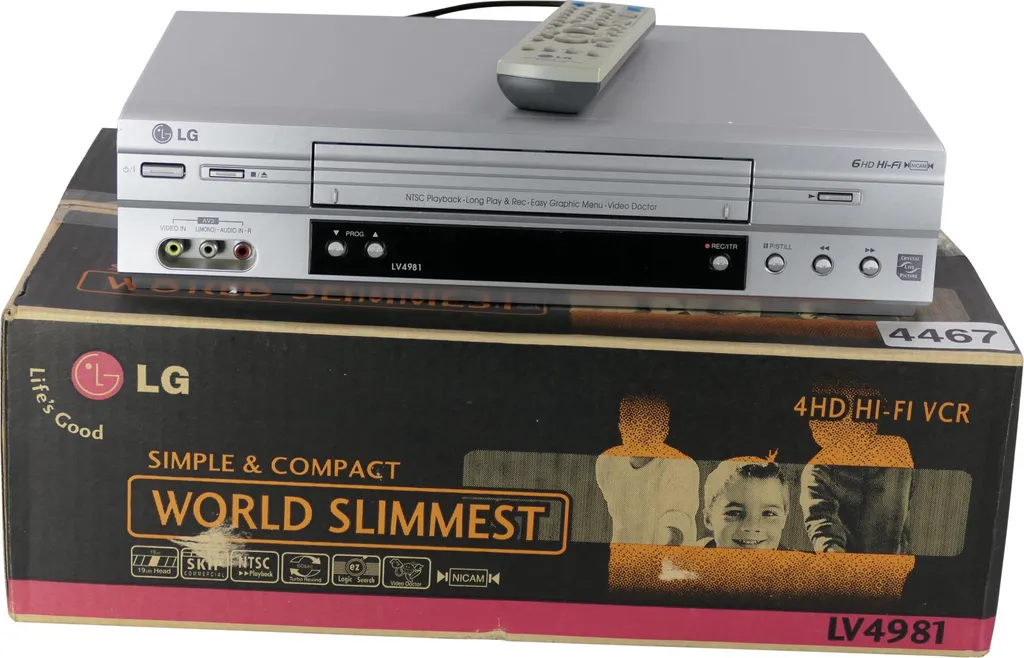 Magnétoscope VHS LG LV4981 - Lecteur 4HD HiFi Neuf en Emballage d'Origine