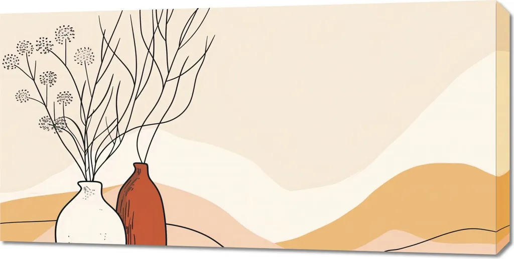 Décoration Murale Panoramique 100x50 cm aux nuances beiges et sobres