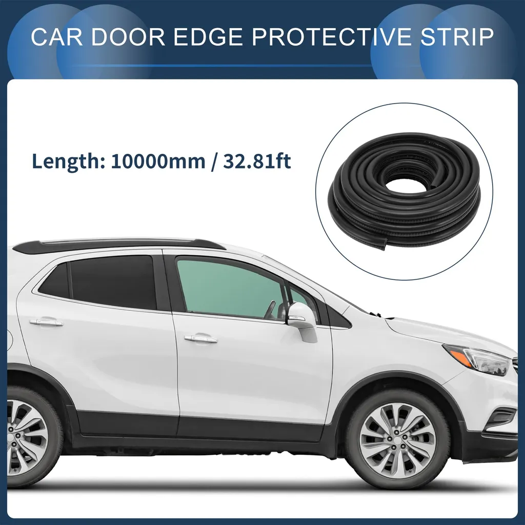Garde de protection portière voiture 10m en forme de U flexible noir