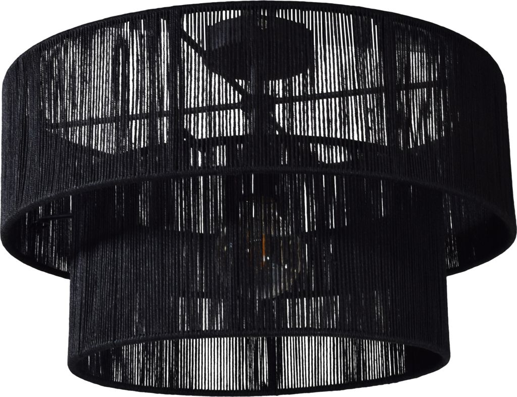 Urban Interiors - Deckenleuchte - Diro schwarz Jute - Ø45 Produktbild 