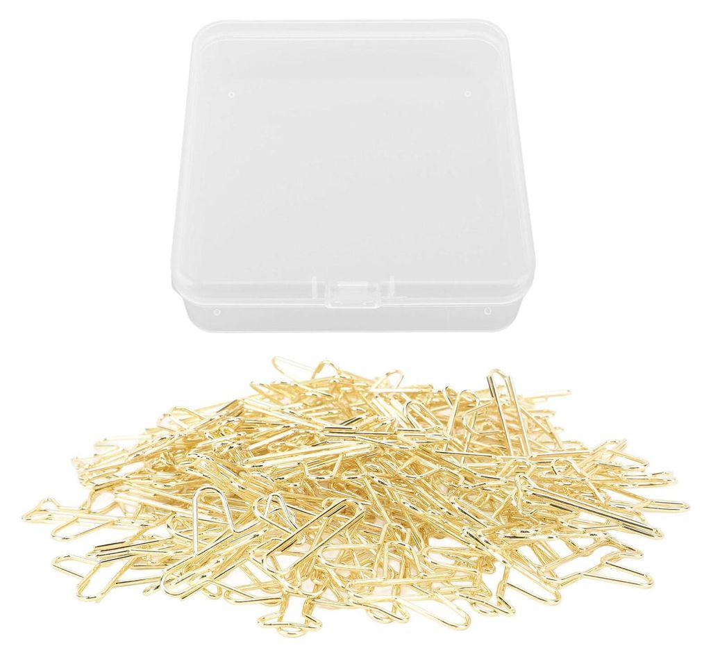 100 pcs Flugzeugformularpapier Clips Metall Leichte Mehrzweck niedlichen Papierklammern Lesezeichen Planer für Schulbüro Gold