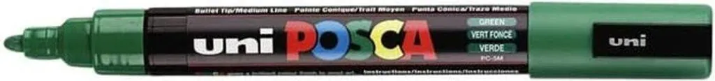 POSCA PC-5M Vert pour Dessin et Customisation sur Textile Verre et Métal