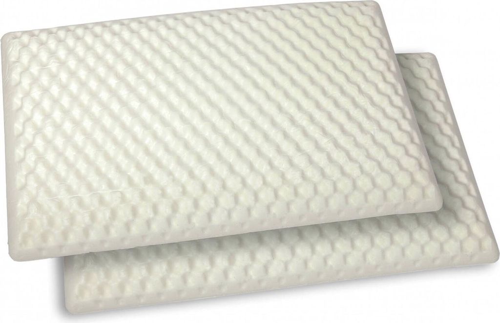 Talamo Italia Paar Kissen für Bett, 100 % Italy, Kissen aus Massageschaum, hypoallergen und atmungsaktiv, 73 x 43 x H14 cm