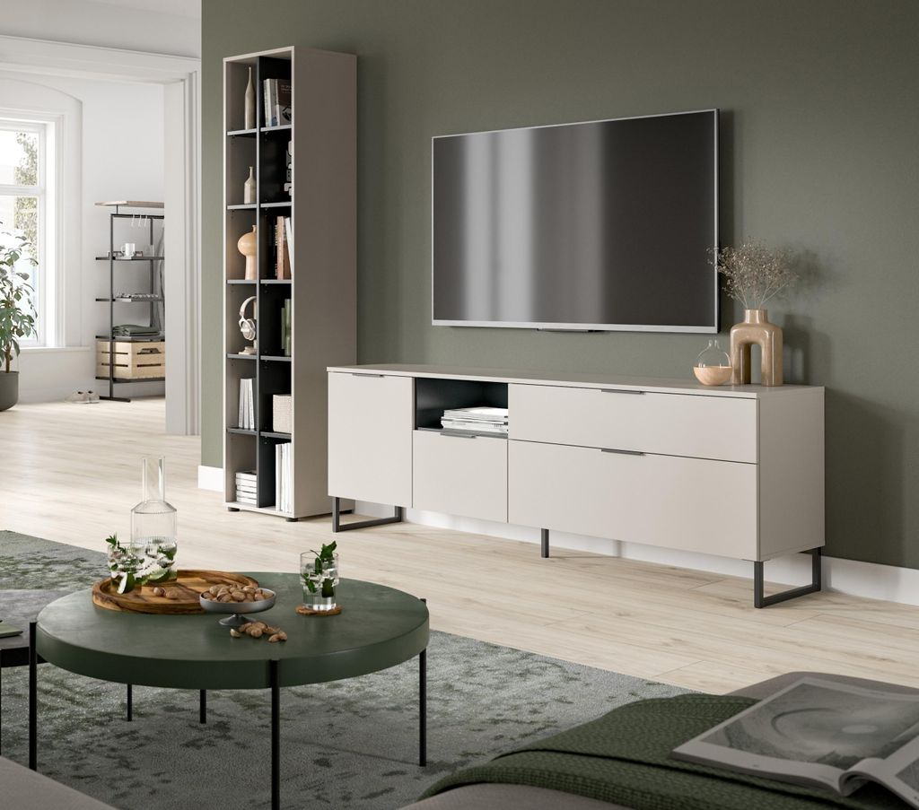 Wohnzimmer-Set >Noida< in kaschmir - 245x192x41cm (BxHxT)