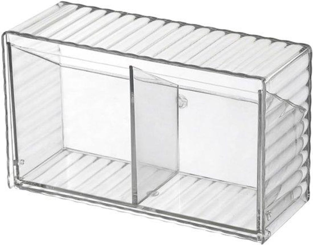 Wandspeicher für kleine Kunststoffbox mit Wattenschijfendispenser und Make-up-Halter