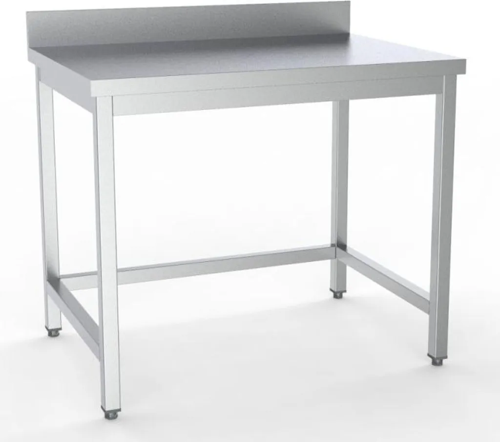 Plan de travail inox pour restauration 700x700 mm avec dosseret mural