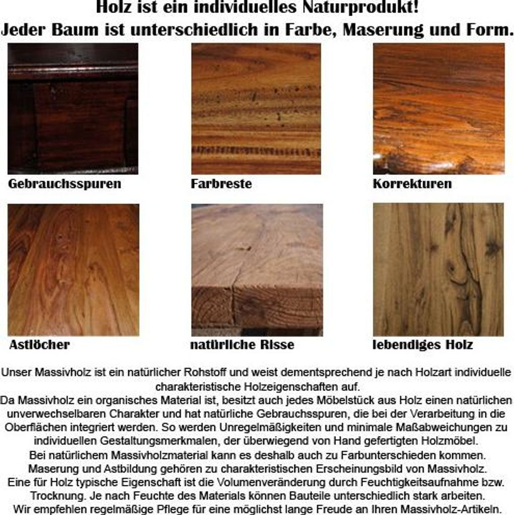 Massivholz 3-Sitzer Bank DRAHMA Antik-Weiß ca. L150cm Mahagoni