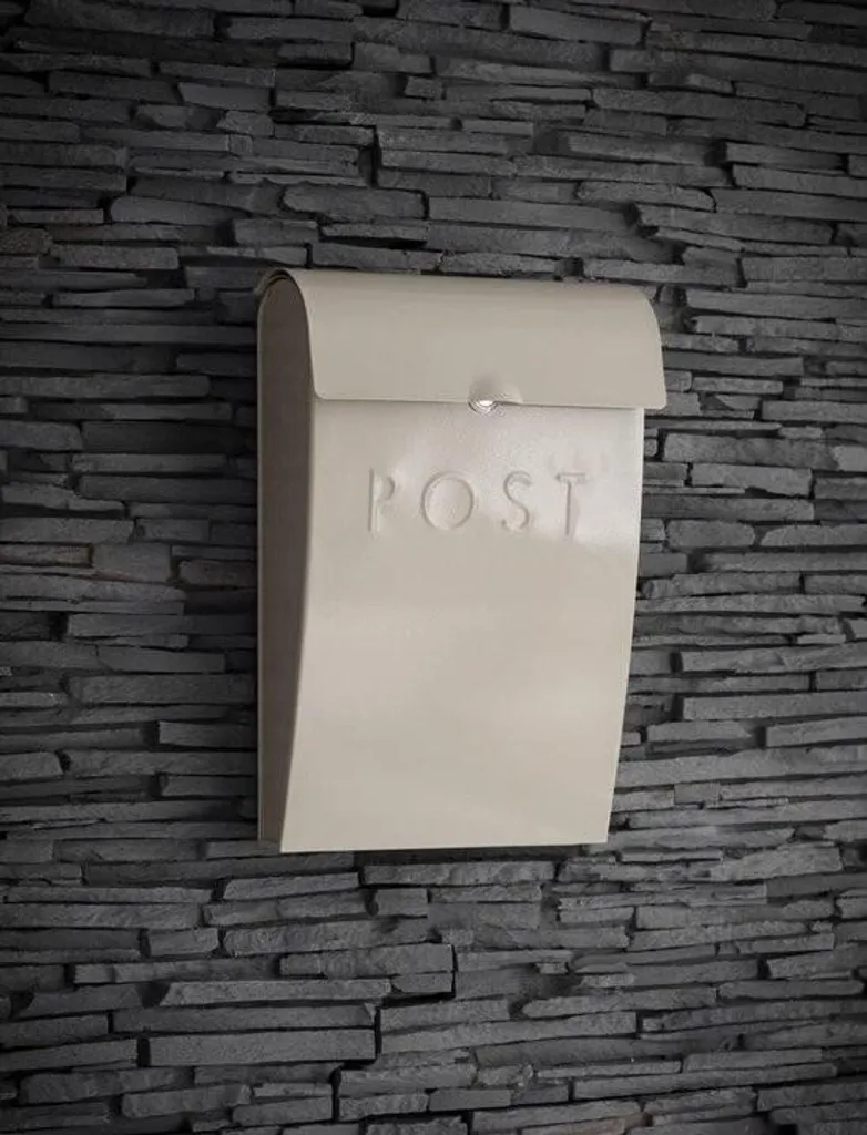 Boîte aux lettres moderne extérieure murale grise en acier robuste - 2