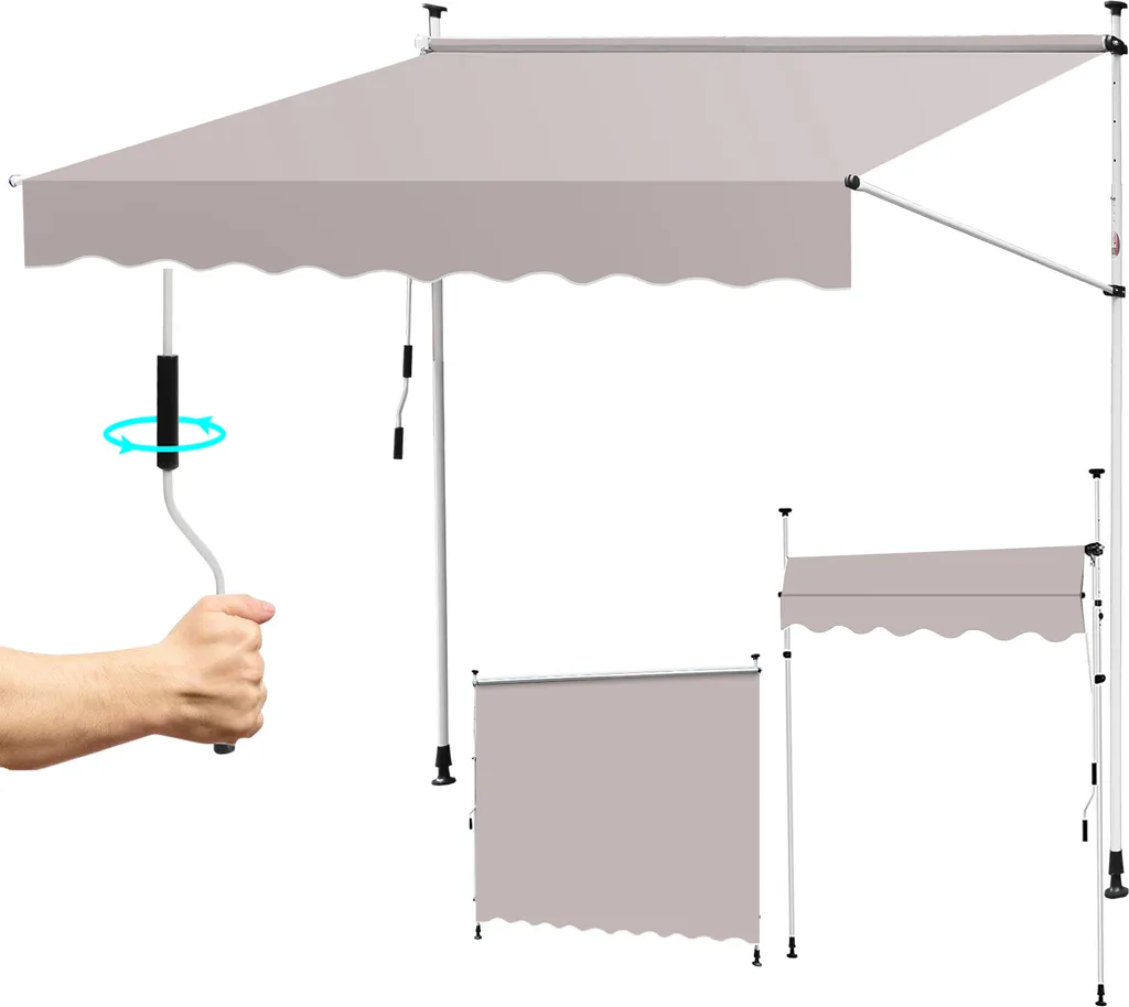 Tenda da Sole Clanmacy 300cm Beige | Crea il tuo Angolo Fresco in Balcone