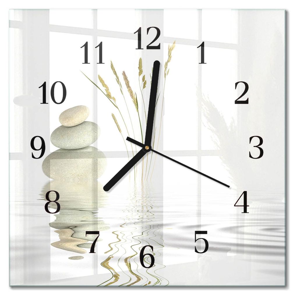 Tulup Glasuhr Wanduhr Küchenuhr Echt-Glas 30x30 cm Modern Produktbild 