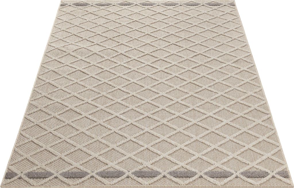 Outdoor Teppich Wetterfest 240x340 Rechteck Beige für Produktbild 