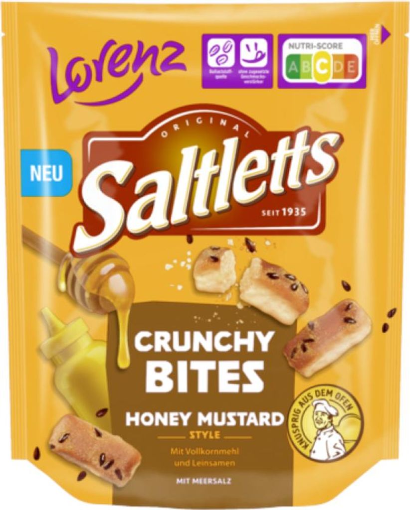 Lorenz Saltletts Crunchy Bites Honey Mustard Style Packung 100g