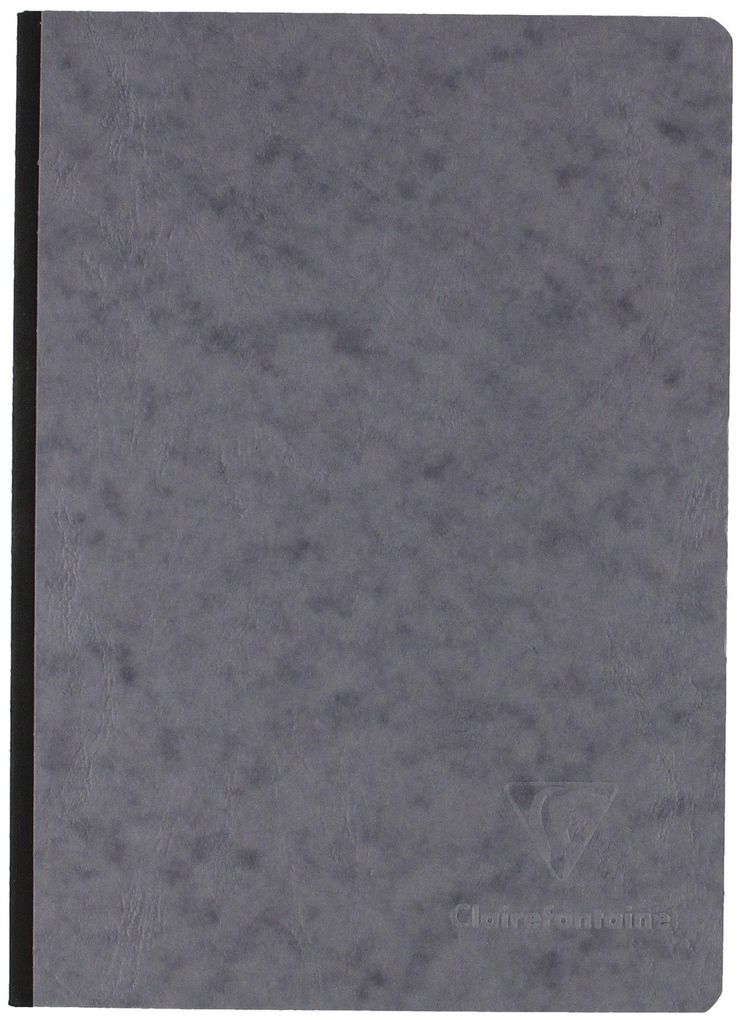 Clairefontaine 795405C Heft Age Bag, in Format DIN A5 (Rücken mit Leinenheftung, blanko, 96 Blatt) 1 Stück grau
