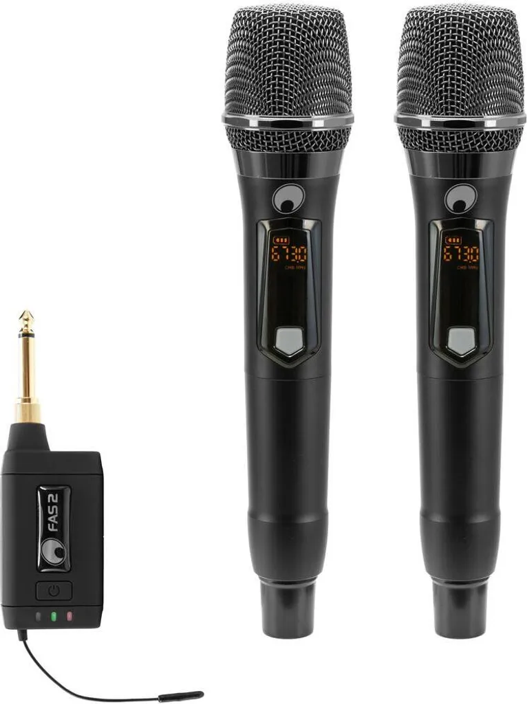 Set OMNITRONIC FAS TWO : 2 micros dynamiques UHF à fréquences fixes