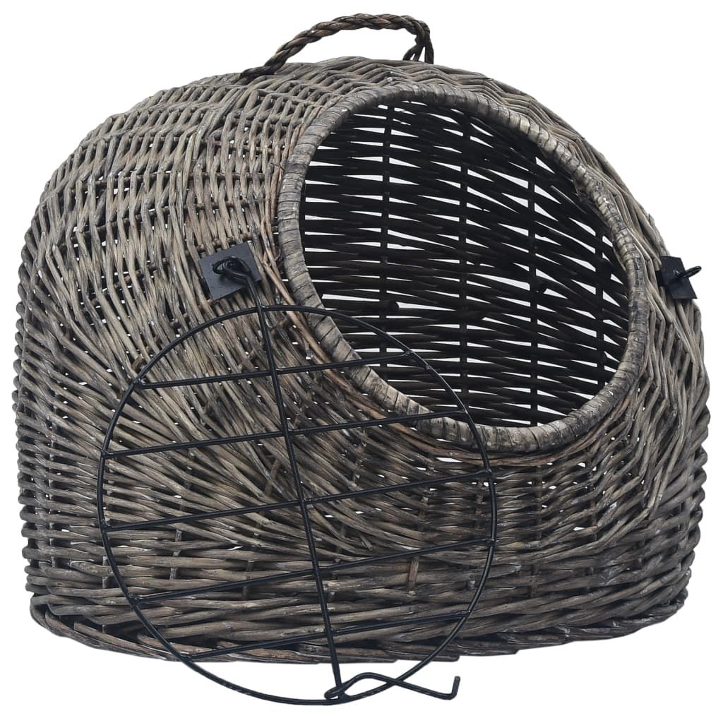 vidaXL Kosz transportowy dla kota szary 50x42x40 cm Zdjęcie produktu 