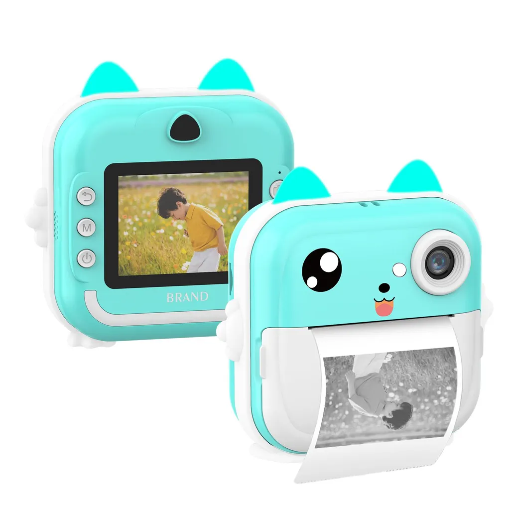 Fotocamera Istantanea Bambini con Display IPS e Carta Inclusa - Stampa B/N