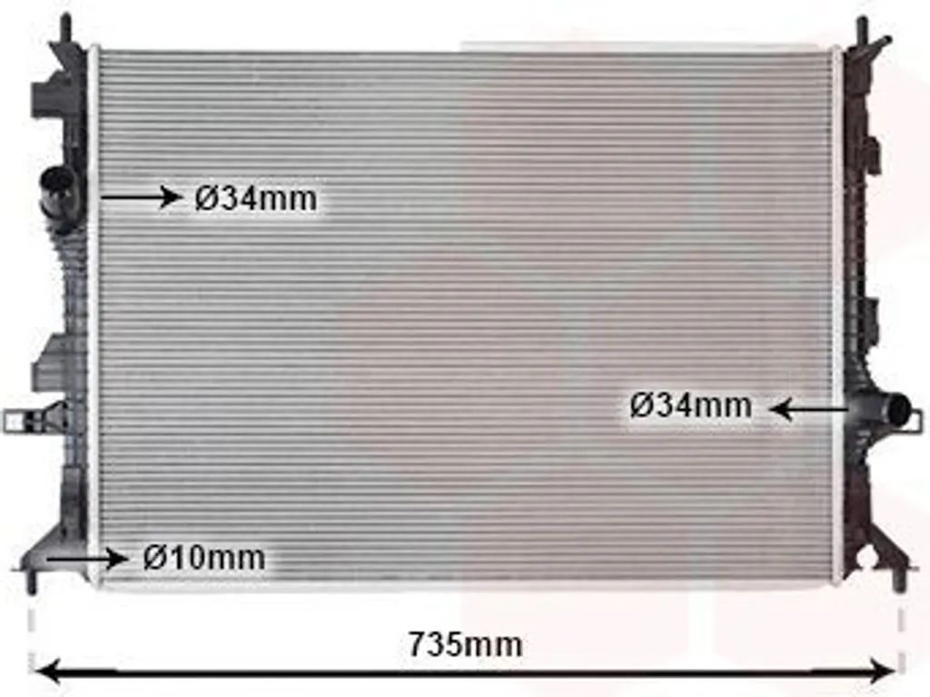 Radiateur moteur VAN WEZEL aluminium haute densité pour Ford Focus Mk4
