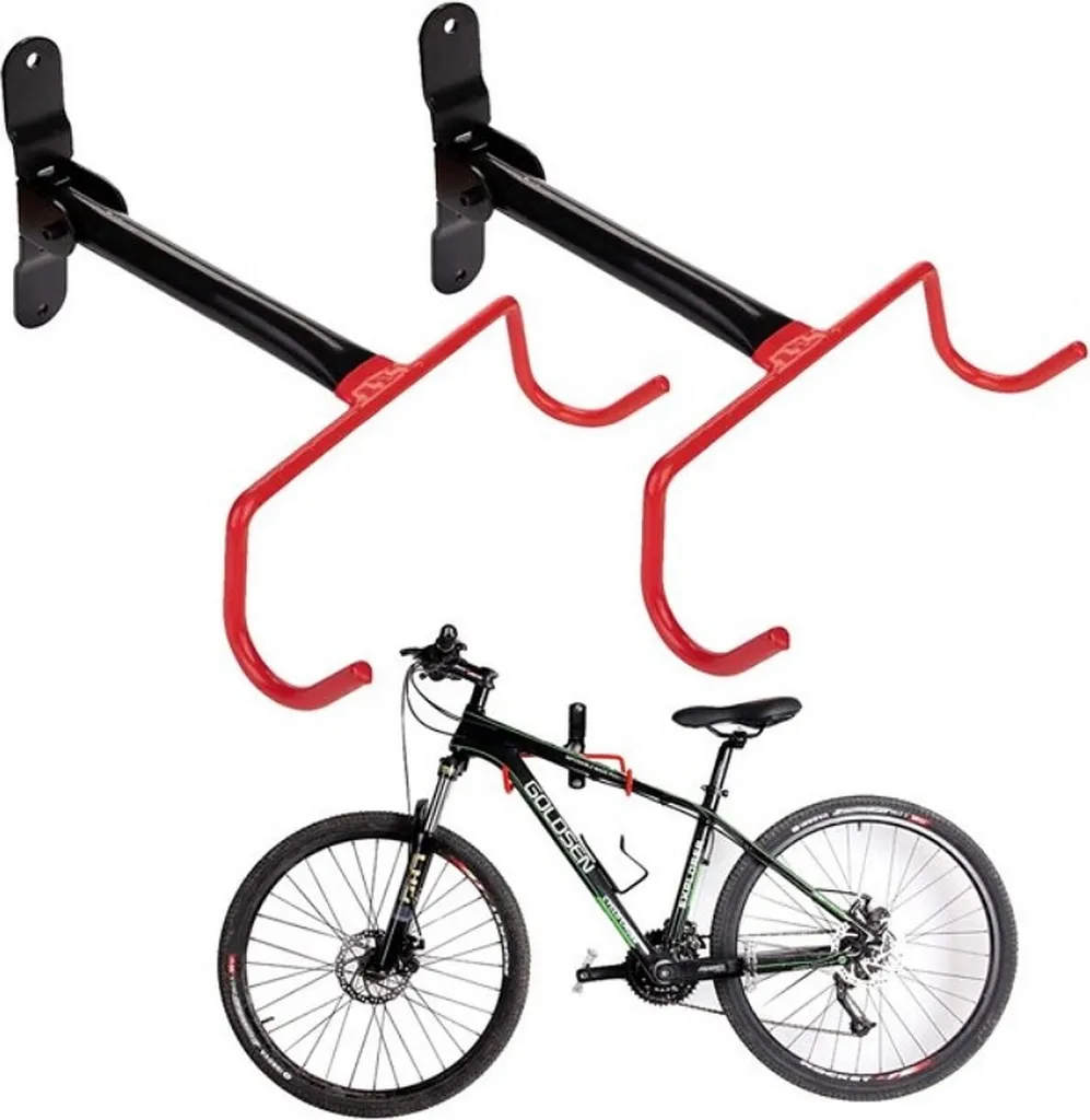 Support vélo mural double crochet pliable avec protection de cadre